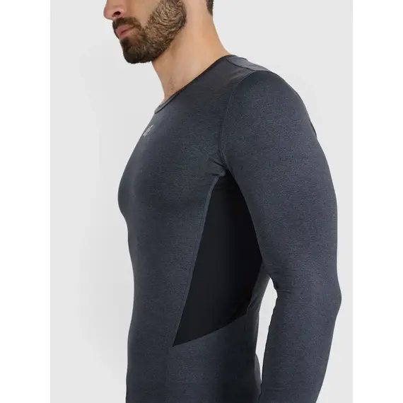 4F  koszulka męska treningowa z długim rękawem 4FWMM00TFLOM507 szara, Kolor: szary, Rozmiar: M, 2 zdjęcie