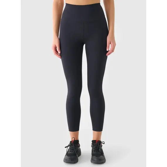 4F legginsy 7/8 z wysokim stanem i wykończeniem szybkoschnącym 4FWMM00TFTIF413, Kolor: czarny, Rozmiar: M/L