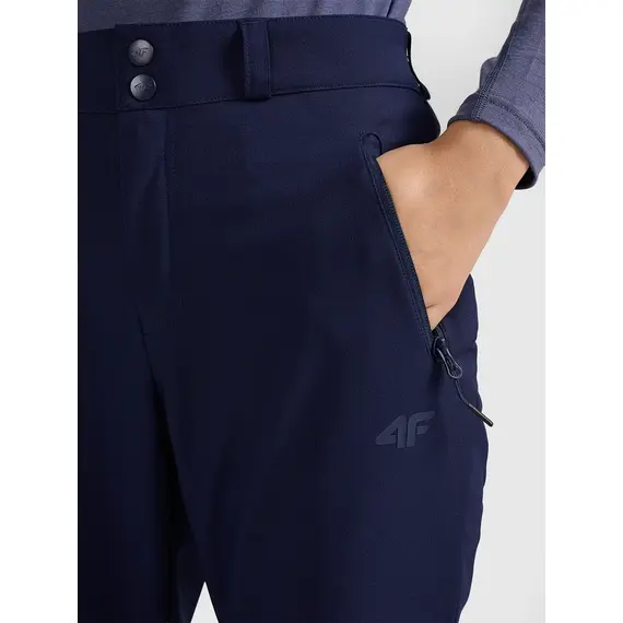 4F spodnie softshell z membraną i kieszeniami na zamek 4FWAW25TFTRF0988 granatowe, Kolor: granatowy, Rozmiar: M, 7 zdjęcie