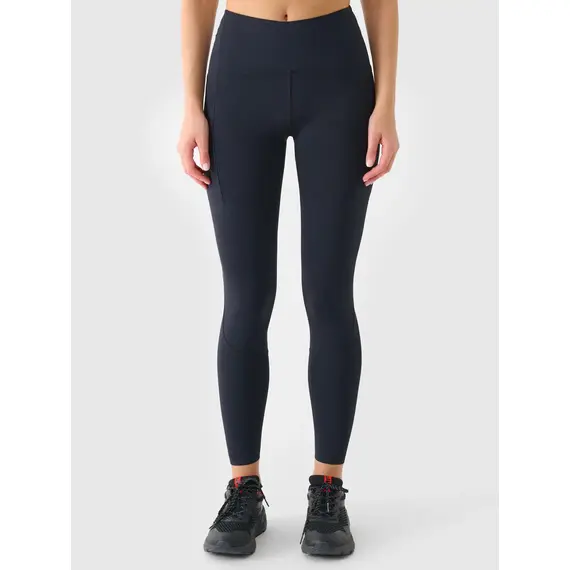 4F legginsy z kieszeniami bocznymi i z wykończeniem szybkoschnącym 4FWAW25TFTIF364 czarne, Kolor: czarny, Rozmiar: XL