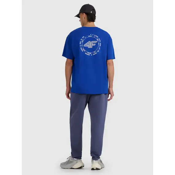 4F spodnie typu jogger z tkaninowymi wstawkami 4FWAW25TTROM1252, Kolor: niebieski, Rozmiar: XXL, 5 zdjęcie