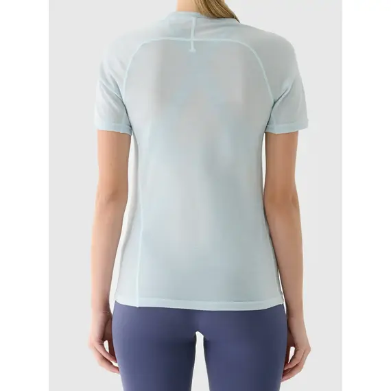 4F t-shirt sportowy damski koszulka z wełną merino 4FWAW25TFTSF1527 niebieskie, Kolor: niebieski, Rozmiar: S, 5 zdjęcie