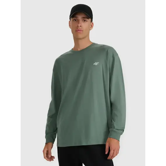 4F koszulka z długim rękawem męska longsleeve 4FWAW25TLONM481 zielona, Kolor: zielony, Rozmiar: M