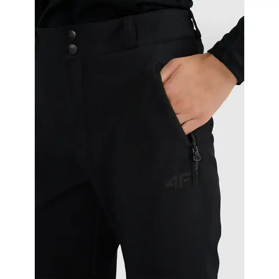 4F spodnie softshell z membraną i kieszeniami na zamek 4FWAW25TFTRF0988 czarne, Kolor: czarny, Rozmiar: XL, 4 zdjęcie