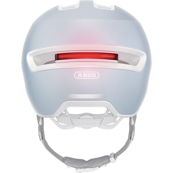 ABUS kask rowerowy dla kobiet z oświetleniem LED HUD-Y pure błękitny, Kolor: niebieski, Rozmiar: L, 3 zdjęcie