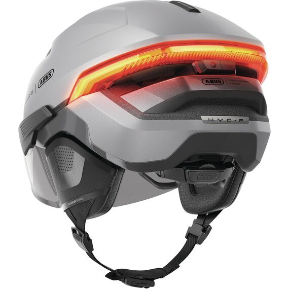 ABUS kask rowerowy z inteligentnym oświetleniem HYP-E BL.ACE szary, Kolor: szary, Rozmiar: L, 2 zdjęcie