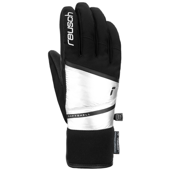 REUSCH TESSA rękawice narciarskie damskie STORMBLOXX czarno/srebrne, Kolor: czarny/biały, Waga: 0.3, Rozmiar: 7, 3 zdjęcie