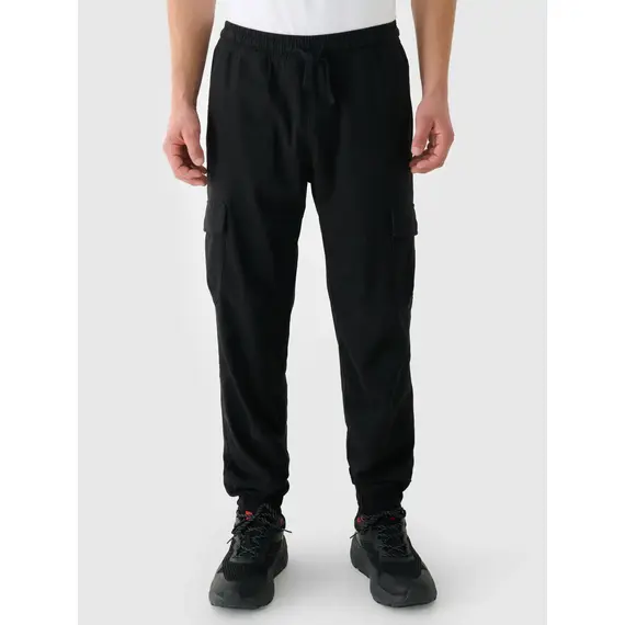 4F spodnie tkaninowe z kieszeniami 4FWAW25TTROM1210 czarne, Kolor: czarny, Rozmiar: XXL, 2 zdjęcie