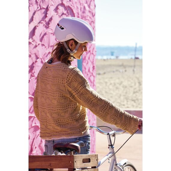 ABUS kask rowerowy dla kobiet z oświetleniem LED HUD-Y pure fioletowy, Kolor: fioletowy, Rozmiar: S, 6 zdjęcie