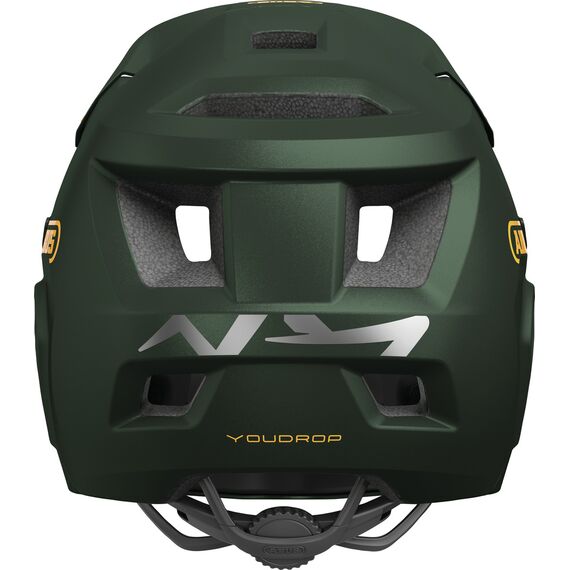 ABUS kask rowerowy młodzieżowy full-face YouDrop FF Moss Green zielony, Kolor: zielony, Rozmiar: S, 3 zdjęcie