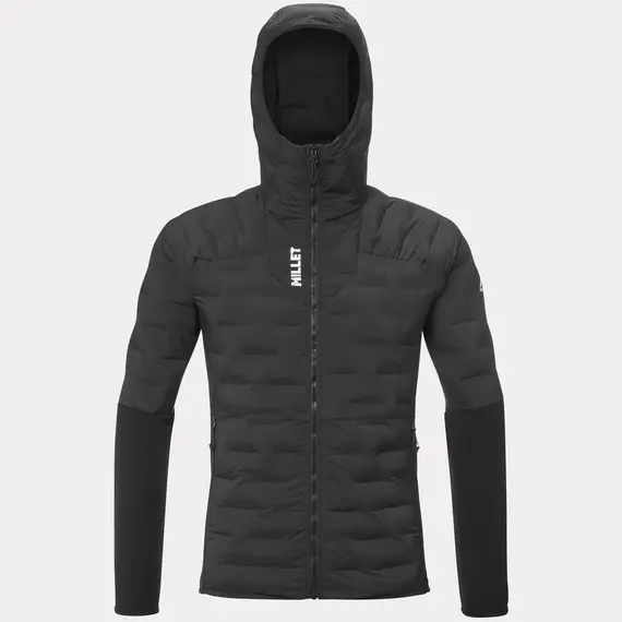 MILLET kurtka trekkingowa męska M WHITE HYBRID HOODIE M czarna, Kolor: czarny, Rozmiar: L