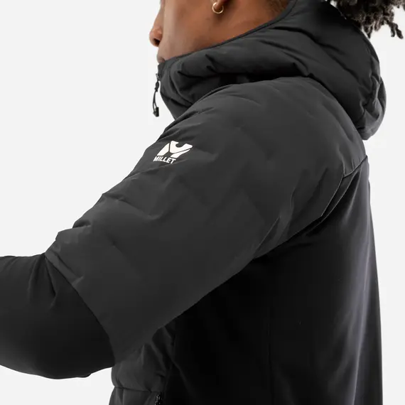 MILLET kurtka trekkingowa męska M WHITE HYBRID HOODIE M czarna, Kolor: czarny, Rozmiar: L, 4 zdjęcie
