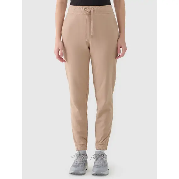 4F spodnie dresowe damskie z kieszeniami 4FWAW25TTROF1269 beżowe, Kolor: beżowy, Rozmiar: S, 2 zdjęcie