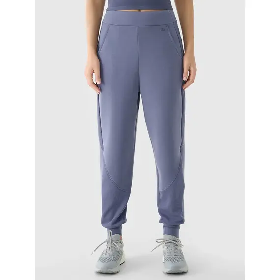4F spodnie dresowe damskie z kieszeniami 4FWAW25TTROF1180 niebieskie, Kolor: niebieski, Rozmiar: XXL, 2 zdjęcie