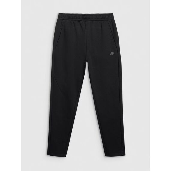 4F spodnie z bawełny drapanej z małym nadrukiem na boku 4FWAW25TTROM1251 czarne, Kolor: czarny, Rozmiar: M