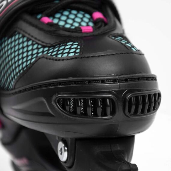 SMJ Łyżworolki 3w1 rolki łyżwy wrotki regulowane czarne/różowe, Kolor: czarny, Waga: 2, Rozmiar: 35-38, 4 zdjęcie