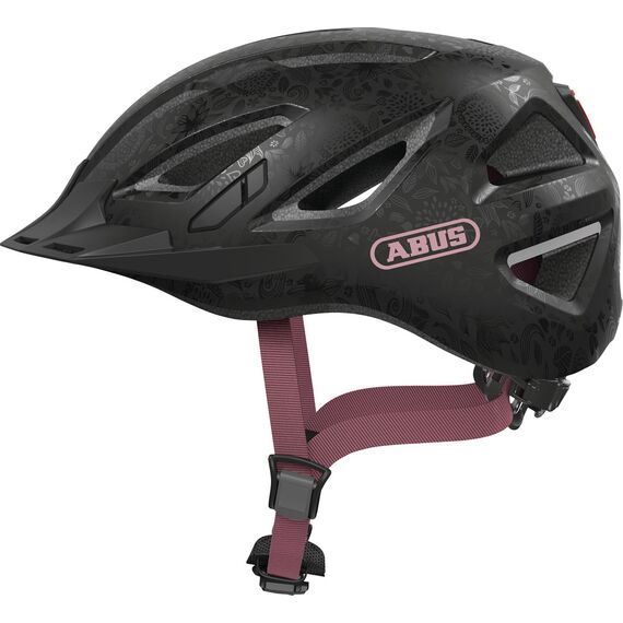 ABUS kask rowerowy URBAN-I 3.0 czarno-różowy, Kolor: różowy, Rozmiar: S