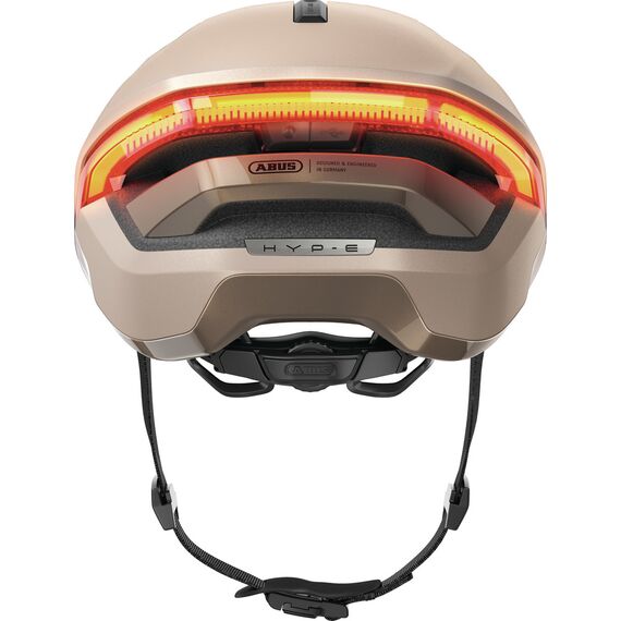 ABUS kask rowerowy z migaczami HYP-E champagne, Kolor: złoty, Rozmiar: S, 3 zdjęcie