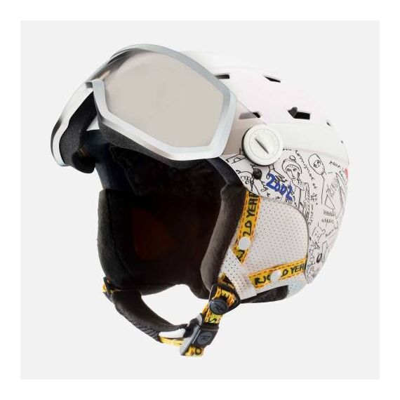 ROSSINGOL kask narciarski ALLSPEED VISOR PHOTO JCC, Kolor: biały, Rozmiar: M, 4 zdjęcie