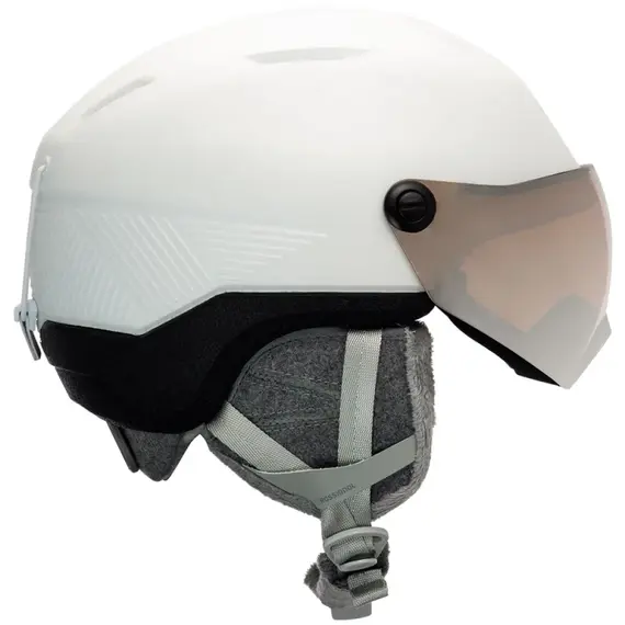 ROSSIGNOL kask narciarski FIT VISOR IMPACTS W WHITE, Kolor: biały, Rozmiar: S/M, 3 zdjęcie