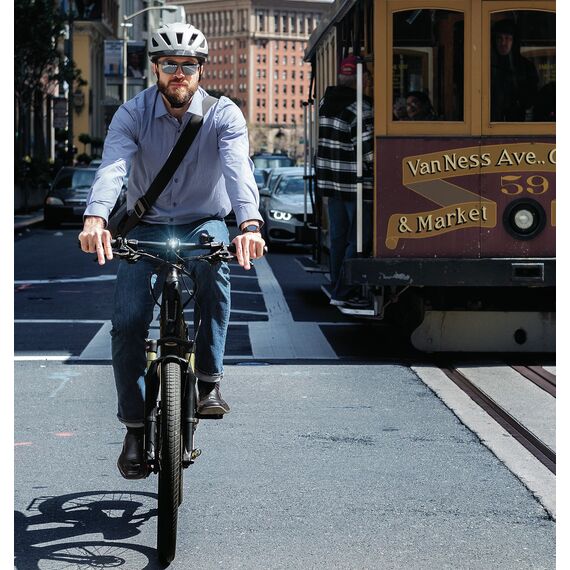 ABUS kask rowerowy miejski PEDELEC 2.0 motion black, Kolor: czarny, Rozmiar: M, 3 zdjęcie