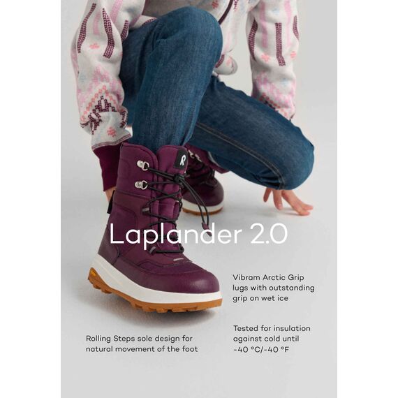 REIMA buty zimowe dziecięce Laplander 2.0 fioletowe, Kolor: fioletowy, Rozmiar: 35, 10 zdjęcie