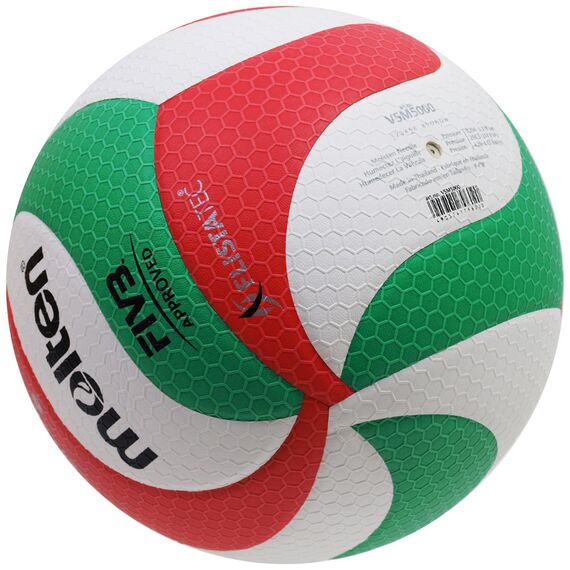 MOLTEN V5M5000 Piłka do siatkówki na halę biała/czerwona/zielona, 3 zdjęcie