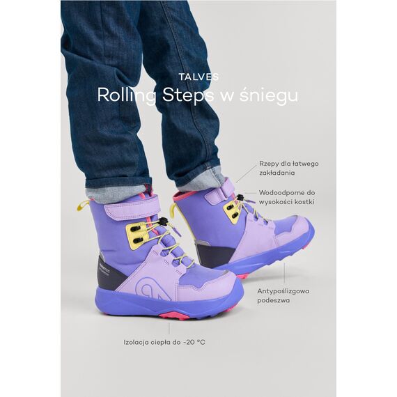 REIMA buty dziecięce zimowe śniegowce Talves fioletowe, Kolor: fioletowy, Rozmiar: 29, 8 zdjęcie