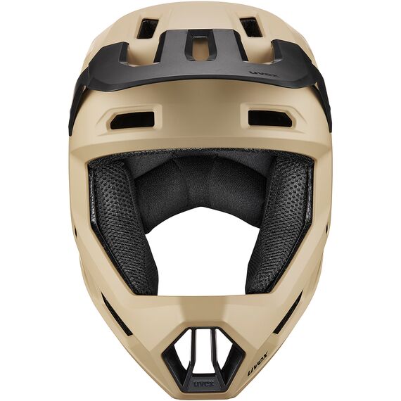 Kask rowerowy full-face UVEX Ravage brązowy, Kolor: beżowy, Rozmiar: 60-63, 4 zdjęcie