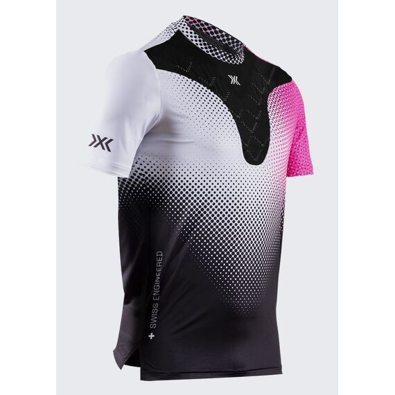 Koszulka męska X-Bionic COREFUSION RUN SHIRT DOT FADE/WHITE/NEO PINK [K: P120 R: M], Kolor: różowy, Rozmiar: L