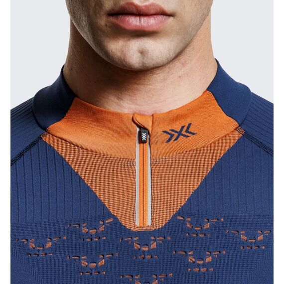 Koszulka męska X-Bionic ENERGY ACCUMULATOR LIGHT SHIRT LS 1/2 ZIP granatowa, Kolor: granatowy, Rozmiar: L, 3 zdjęcie