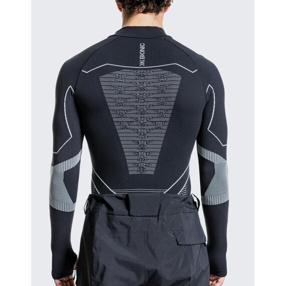 Koszulka męska X-Bionic ENERGY ACCUMULATOR LIGHT SHIRT LS 1/2 ZIP czarna, Kolor: czarny, Rozmiar: M, 4 zdjęcie