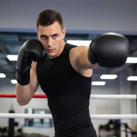 Rękawice bokserskie Meteor treningowe, rzep, PU, Kolor: czarny, Rozmiar: 12, 4 zdjęcie