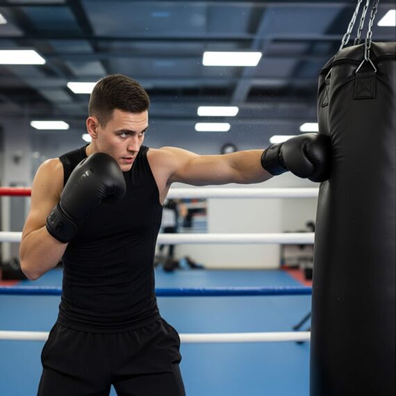 Rękawice bokserskie Meteor treningowe, rzep, PU, Kolor: czarny, Rozmiar: 12, 3 zdjęcie