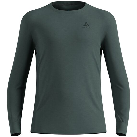 ODLO Bielizna termoaktywna z długim rękawem BL TOP crew neck l/s MERINO 200 zielona, Kolor: zielony, Rozmiar: L, 6 zdjęcie
