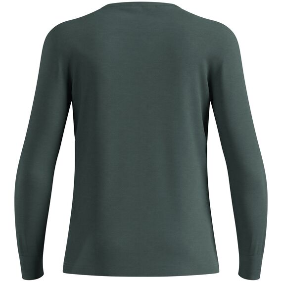 ODLO Bielizna termoaktywna z długim rękawem BL TOP crew neck l/s MERINO 200 zielona, Kolor: zielony, Rozmiar: S, 7 zdjęcie