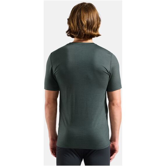 ODLO Bielizna termoaktywna BL TOP crew neck s/s MERINO 200 zielona, Kolor: zielony, Rozmiar: XL, 4 zdjęcie