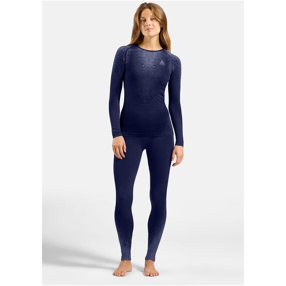 ODLO Bielizna termoaktywna koszulka z długim rękawem crew neck l/s PERFORMANCE WARM BLACKCOMB niebieska, Kolor: niebieski, Rozmiar: S, 3 zdjęcie