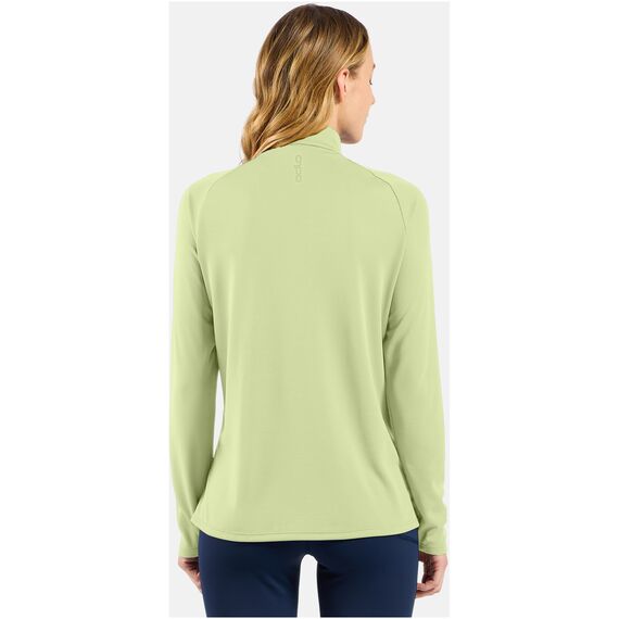 ODLO Bluza bez kaptura rozpinana Mid layer 1/2 zip ESSENTIAL CERAMIWARM zielona, Kolor: szary, Rozmiar: L, 2 zdjęcie