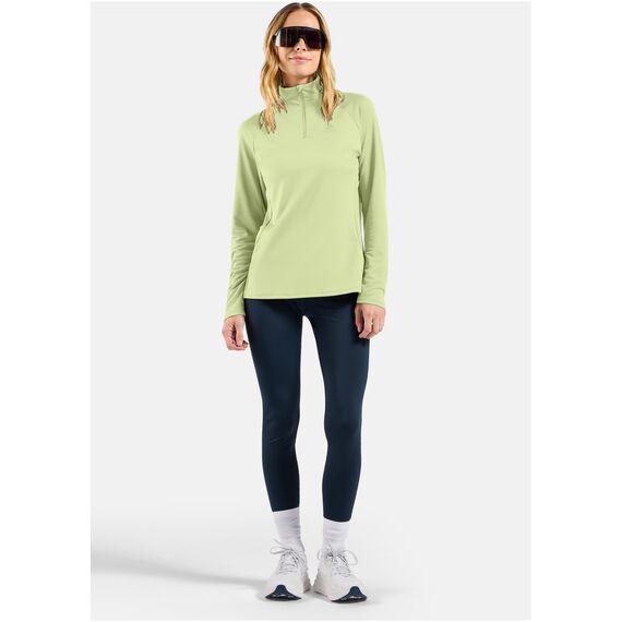 ODLO Bluza bez kaptura rozpinana Mid layer 1/2 zip ESSENTIAL CERAMIWARM zielona, Kolor: szary, Rozmiar: L, 3 zdjęcie