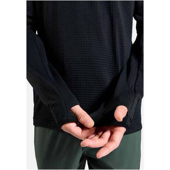 ODLO Bluza bez kaptura rozpinana Mid layer 1/2 zip ESSENTIAL THERMAL czarna, Kolor: czarny, Rozmiar: L, 5 zdjęcie