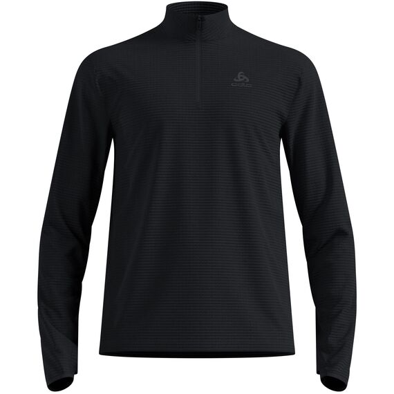ODLO Bluza bez kaptura rozpinana Mid layer 1/2 zip ESSENTIAL THERMAL czarna, Kolor: czarny, Rozmiar: L, 6 zdjęcie