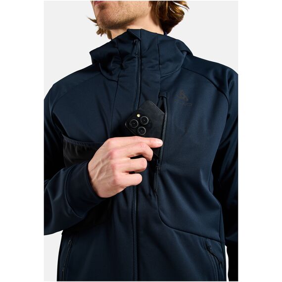ODLO Kurtka Odlo ZEROWEIGHT WINDPROOF X WARM Jacket granatowa, Kolor: granatowy, Rozmiar: S, 3 zdjęcie