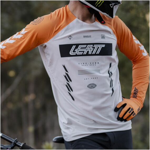 LEATT Koszulka rowerowa Jersey MTB Gravity 5.0, Kolor: żółty, Rozmiar: L, 4 zdjęcie