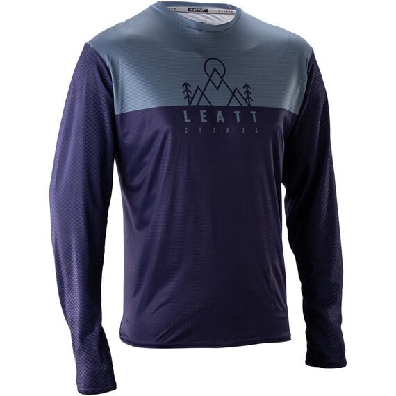 LEATT Koszulka rowerowa Jersey MTB Trail 3.0 Long Sleeve, Kolor: niebieski, Rozmiar: M