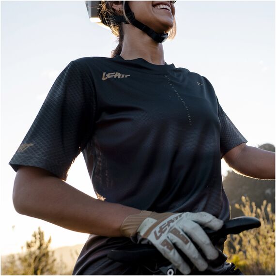 LEATT Koszulka rowerowa damska Jersey MTB Trail 3.0 Women, Kolor: czarny, Rozmiar: S, 4 zdjęcie