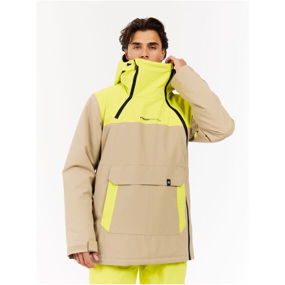 PROTEST Kurtka narciarska/snowboardowa z kapturem zapinana na zamek męska Prtlado żółta, Kolor: żółty, Rozmiar: M