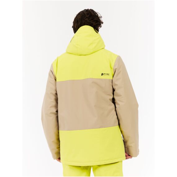 PROTEST Kurtka narciarska/snowboardowa z kapturem zapinana na zamek męska Prtlado żółta, Kolor: żółty, Rozmiar: M, 2 zdjęcie