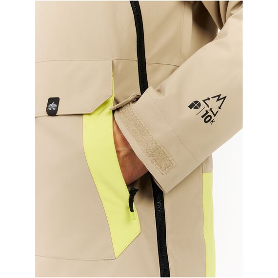 PROTEST Kurtka narciarska/snowboardowa z kapturem zapinana na zamek męska Prtlado żółta, Kolor: żółty, Rozmiar: M, 7 zdjęcie