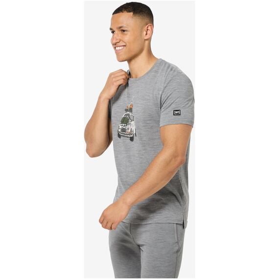 SUPER.NATURAL Koszulka męska M CARSKI TEE szara, Kolor: szary, Rozmiar: M